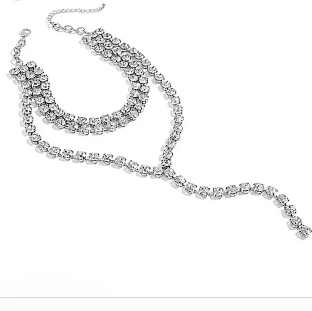 Stunning Multi-layer Rhinestone Lariet Y Necklace